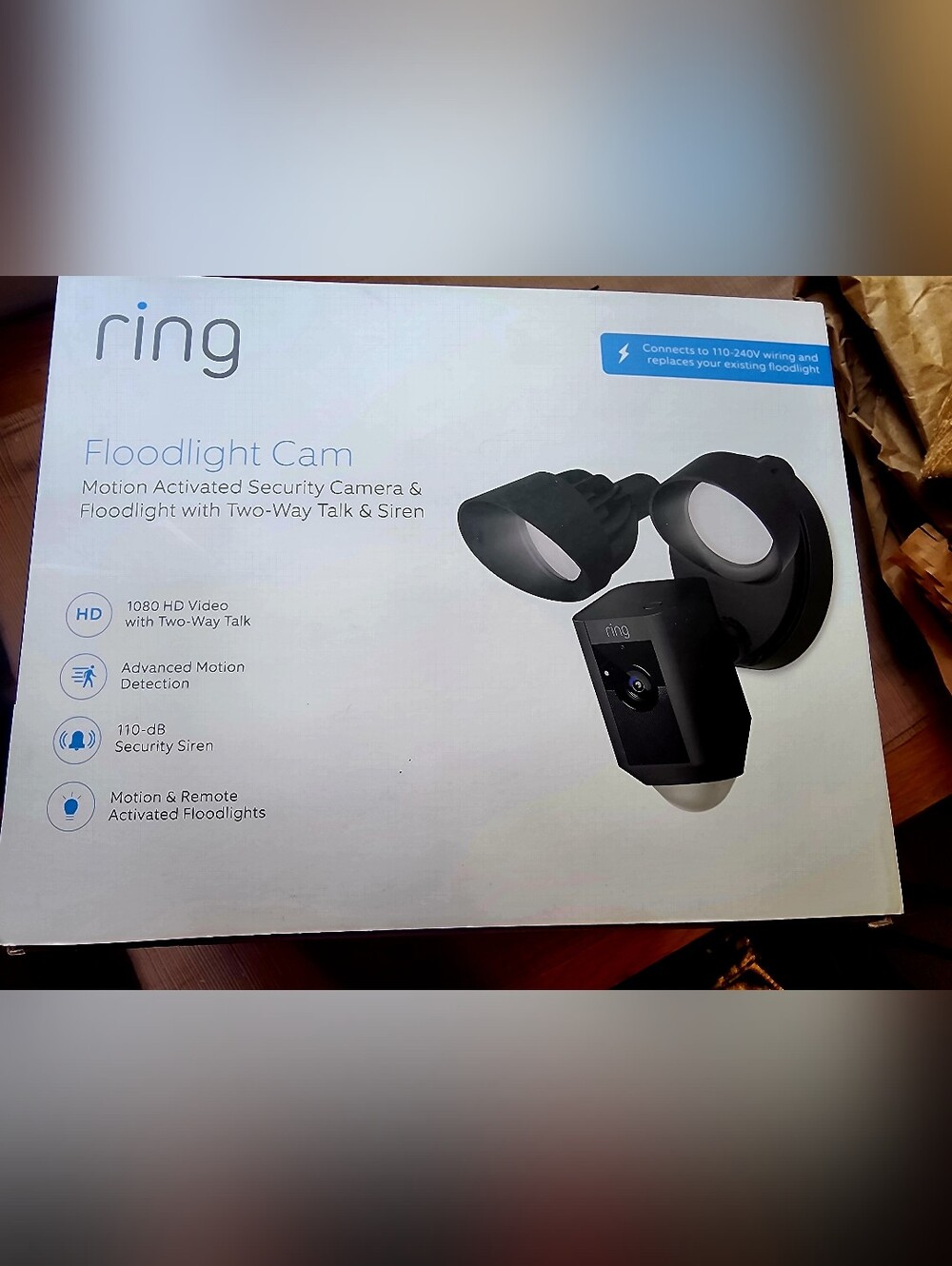 RING Floodlight Camera. NEW. Unopened.